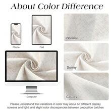 Natural Linen Shower Curtain, Country Boho Farmhouse Bath Decor Beige Shower Curtains For Bathroom Neutral Cloth Weighted Textured Fabric Bath Curtain Liner With Hooks, Cream, 72 Inch{"Color_name":"Linen","Size_name":"72\"Wx72\"L(Packof1)"} - 多色2 - 查看 5
