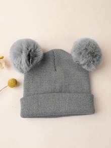 1 chiếc mũ len cho bé sơ sinh, mũ len trẻ em unisex, phụ kiện cho bé, mũ beanie cho trẻ sơ sinh, mũ co giãn, cho bé từ 0-3 tuổi. - Bóng đôi - Xem 33