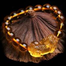 1PCS Bracelet, Crystal Bracelet, Citrine Bracelet, Chinese Style Bracelet, Rainbow Bracelet, Bracelet, Colorful Stone Bracelet, Crystal Bracelet, Agate Bracelet, Female Chakra Bracelet, Healing Stone Bracelet, Beaded Bracelet, Beaded Bracelet, Energy Bracelet, Volcanic Stone Bracelet, Yoga Balance Energy Beads - Yellow Gold - View 4