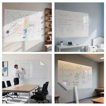 1 Roll - Self-Adhesive Soft White Board Wall Sticker, Comes With 1 Water-Based Marker - 17.7 Inches Wide, PVC Material, Suitable For Classroom, Home Message Board, Office Meeting Whiteboard - White - View 7