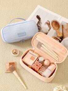 1/2 unidades Nova Necessaire Simples e Moderna em Veludo Cotelê, Essencial para Volta às Aulas, Estojo de Maquiagem Portátil, Estojo Multifuncional para Lápis, Porta-Pincéis de Maquiagem, Ideal para Dormitórios e Viagens, Material Escolar, Bolsa de Maquiagem, Necessaire de Viagem, Essencial para Viagem, Grande Capacidade, Bolsa de Maquiagem Grande, Presentes de Natal, Bolsa, Viagem, Presentes para Mulheres, Essencial de Viagem Feminino, Bolsa, Bolsa de Mão/Pequena, Organizador de Maquiagem, Bolsa, Porta-Pincéis, Mini Bolsa, Bolsa de Grande Capacidade