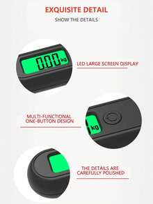 [Hot ]1PC Practical Portable Handheld Scale - Non-Gravity Electronic Scale - Fishing Scale - Digital Electronic Scale - Baggage Scale - LCD Green Background High-Definition Display - 50KG/110LB Large Range - Multiple Function Keys