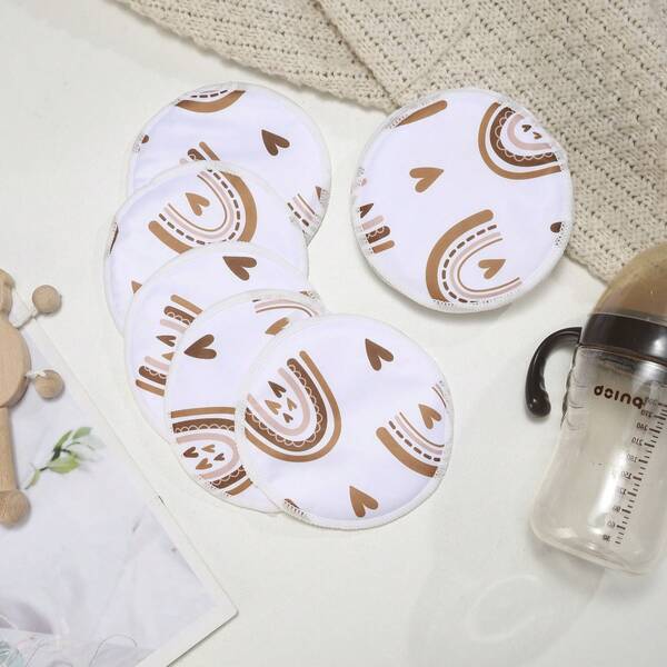 Reusable Nursing Pads Washable- Breast Pads For Leaking Milk - Super Absorbent Nursing Pads Nursing Nipple Pads (Large 4.7")(Random Color)