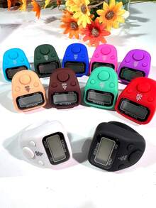 LED Finger Counter With Night Light Indicator, Silicone Material, High Quality, Hundred Reminder Function, 3 Buttons For Counting, Reset, Backlight Display, Convenient Ring Counter For Praying, Knitting, Fitness Tracking And More