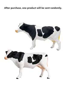 黑白仿真奶牛模型，母牛与小牛微型农场动物静态实体小雕像，适用于儿童教育知识、奶牛、农场动物、农场、玩具动物、微型奶牛、谷仓玩具、动物农场、动物形象玩具 - 彩色 - 查看 7