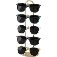 Metal Sunglass OrganizerGlasses Holder Eyeglass Holder Sunglass Storage Eyeglasses Rack Metal Frame For 5 Pairs 1 Gloden - 格洛登 - 查看 2