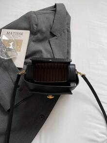 Women's Fashion Trapezoid Handbag, Elegant Minimalist Design, Versatile Shoulder/Top Handle, Large Capacity - Black - View 6