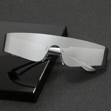 1 Piece Mother's Day 2026 Unisex Punk Style Oversized Round Non-Prescription Glasses, Special Limited Edition, Premium Quality Top Rated, Lightweight Plastic Frame Tortoiseshell/Clear/Black/Tinted Lens Options, Protective Reflective Lenses, Fashion Accessory For Music Festivals Parties Weddings Events Daily Wear Festive Occasion, Best Mom Gift Gift For Mom Mothers Day Gift Mommy Gift Gift For Grandma Mum Gift Sentimental Thank You Mom Gift Mothers Day Accessories Heartfelt Unique Surprise Gift For Mom - trắng - Xem 4
