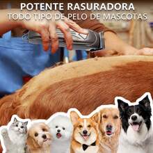 12 en 1 Cortapelos Eléctrico para Perros y Gatos, Con Herramientas de Aseo, Rasuradora Recargable para Perro, Fácil de Recortar, Maquina para Cortar Para Todo Tipo de Pelo de Mascotas - Gris-negro - Ver 3