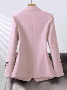 女士优雅单扣通勤西装外套