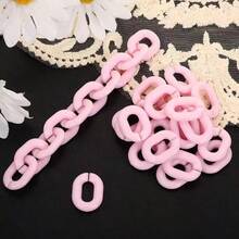 50 قطعة من وصلات السلسلة البلاستيكية بشكل قلب ودائرة مفتوحة لصنع المجوهرات DIY وإكسسوارات الهاتف، مناسبة كهدية لصديق