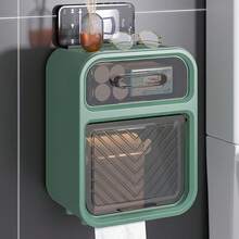 1pc Wall-Mounted Tissue Box, Waterproof Toilet Paper Holder, Bathroom Tissue Roll Dispenser, Facial Towel Storage Box, Suitable For Bathroom, Kitchen, Christmas, Mother's Day, Valentine's Day Gift - Multicolor - View 14