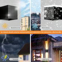 Lámparas de Pared para Interior y Exterior, Lámparas de Pared Impermeable, 12W LED Apliques de Pared, Ángulo de Haz Ajustable Hacia Arriba y Hacia Abajo, IP65 Impermeable, Luz Calida (4 PCS) - 1 - Ver 7