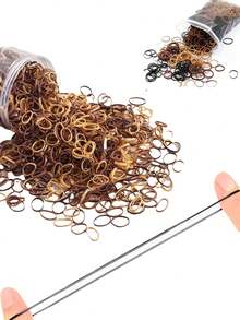 1000pcs Multicolor Hair Ties For Women,Transparent/Black Mini Elastic Hair Ties,Small Disposable Rubber Rings , Simple Solid Color Hair Accessories For Women, Daily Use, Ponytail, Wedding Hairstyles Ponytail Holders, Hair Bobbles ,Hair Rope Hairbands Head Accessories - Multicolor - View 17