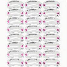 24pcs DIY Eyebrow Stencil & Eyebrow Pencil Set, 24 Reusable Eyebrow Stencil Cards, Suitable For Beginners Eyebrow Stencil Template