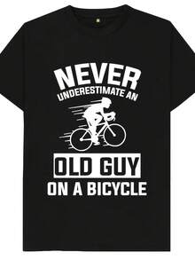 Never Underestimate An Old Guy On A Bicycle Biking T Shirt - 風格6 - 查看 1