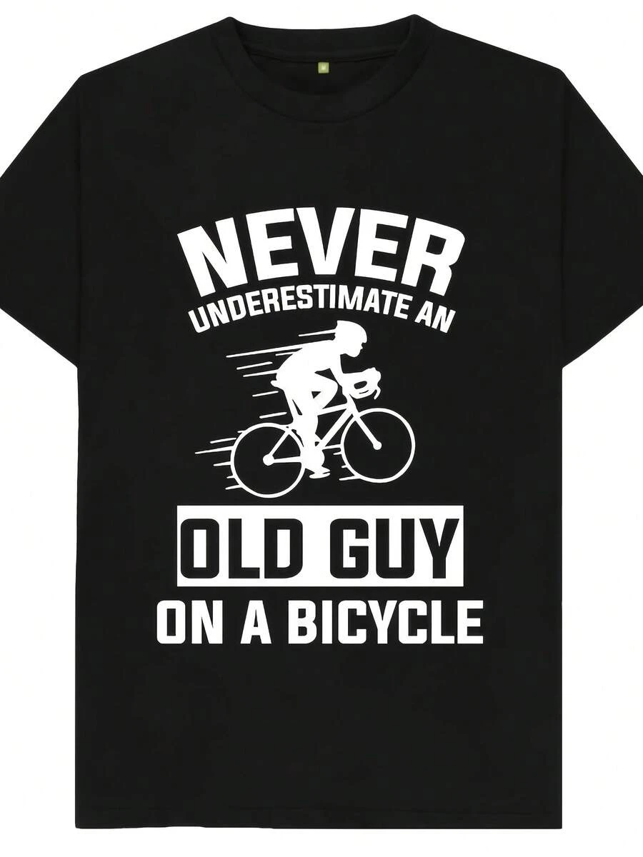 Never Underestimate An Old Guy On A Bicycle Biking T Shirt - 風格6 - 查看 1