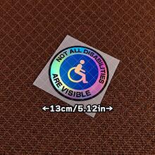 1pc Not All Disabilities Are Visible Car Stickers Car Doors And Windows Decoration Car Accessories Vinyl Decal - Multicolor - View 13