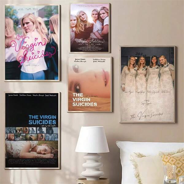 1 pieza Póster de arte autoadhesivo sin marco "The Virgin Suicides", impresiones de papel blanco, pósteres, obras de arte, arte estético, pintura de pared