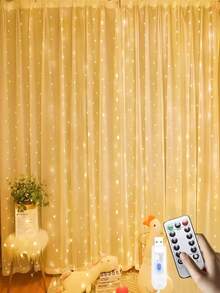 300/200/100 LED Lichterkette - USB betriebene vintage Fairy Vorhang Lichter, Wohnzimmer und Schlafzimmer Hängedekoration, Girlanden Lichter, Fernbedienung Beleuchtung, Mädchenzimmer, Schlafzimmerwand, Vitrine, Garten, Kupfermaterial