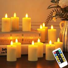 MAX. 800 ore, 2 lumini votivi a LED a batteria AAA, lumino decorativo con telecomando (batterie non incluse)