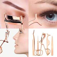 5pcs Eyelash Makeup Tools Set, Fake Lashes Applicator, Eyelash Curler, Eyebrow Tweezers, Eyelash Scissors, Rose Gold Eyelash Curler Kit,Cheap,Stocking Stuffers,Makeup,Makeup Tools,Cheap Stuff,Gifts,Gifts For Women,Christmas Gifts - Rose Gold - View 2