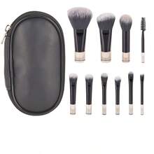 neuer Stil Anfänger 10-teiliges Mini-Make-up-Pinsel-Set mit Kristallgriff, tragbarer Foundation-Make-up-Pinsel, Lidschatten-Pinsel und kostenloser Pinseltasche, Pinselset, Make-up-Pinsel-Set, Make-up-Set komplett, Make-up-Pinsel-Set, komplettes Make-up-Set, Pinsel-Set, Make-up-Pinsel-Set, Make-up-Geschenkset, Set