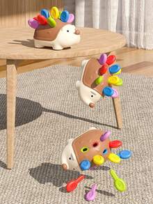 1 Set ABS Hedgehog Shaped Training Toy - Enhances Hand-Eye Coordination, Problem Solving And Critical Thinking - Teaches Colors And Numbers - Suitable For Parent-Child Interaction Early Education Toy, Baby Birthday Party Gift - Multicolor - View 6