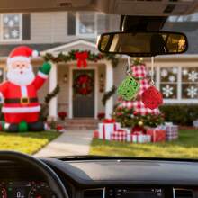 Bling Diamond Dice Car Mirror Decorative Accessories - Rearview Mirror Pendant-Style Crystal Decorative Pendant, A Dazzling Accessory, Suitable As A Gift For Women And Car Enthusiasts, Good Luck Dice Ornaments