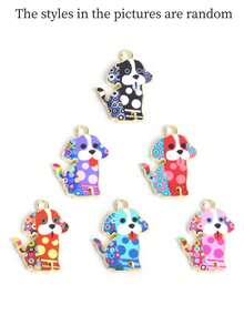 1pc Gold Plated Drip Oil Crafted Animal Series Pendant - Panda, Giraffe, Butterfly, Dragonfly, Squirrel, Ladybug Animal Pendant, DIY Necklace, Bracelet, Charm