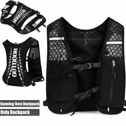 Running Vest Backpack Phone Holder , Reflective Vest For Men And Women,Lightweight Running Hydration Vest Phone Pouch, Durable Running Cycling Camel Hydration Backpack(Without Bladder) Sport Bag For Sports For Fitness For Exercise Large Capacity Travel Bag For Vacation For Women Travel Essential Bike Bag Bicycle Accessories Bike Frame Riding Bag For Cycling
