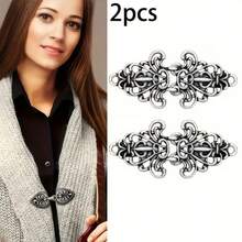 1/2/3/4 件套女士优雅复古毛衣夹套装 - 银色金属胸针，配有开衫和连衣裙扣、围巾扣、披肩别针和领夹，适用于连衣裙和针织配饰 - 彩色 - 查看 41