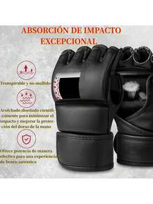Bebeay Guantes de Box para Hombres y Mujeres, Guantes de para Boxeo, Boxing Gloves para Adulto, Adecuados Artes Marciales Mixtas, Muay Thai, Bolsa Pesada Entrenamiento, Kickboxing,, 12oz - Negro -1 - Ver 7