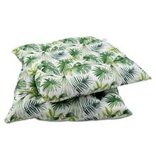 Juego 2 / 4 / 6 / 8 Unidades Cojín Silla Jardin Exterior, Asiento Cuadrado para Patio Terraza, Lavable a Máquina, Almohadilla Tejido Fuerte y Duradero, Oficina, Coche , 40x40x5 cm - Hoja Verde - Ver 7