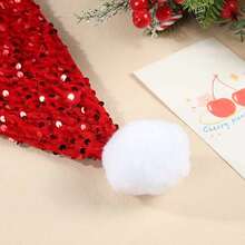 Neue Pailletten Weihnachtsmütze, festliche Party Feiertags Deluxe Plüsch verdickte Fellmütze, Erwachsene Große Größen
