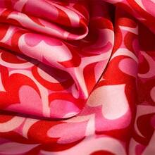 Pink Love Square Scarf Fresh Bohemian Style - 粉紅之心 - 查看 5