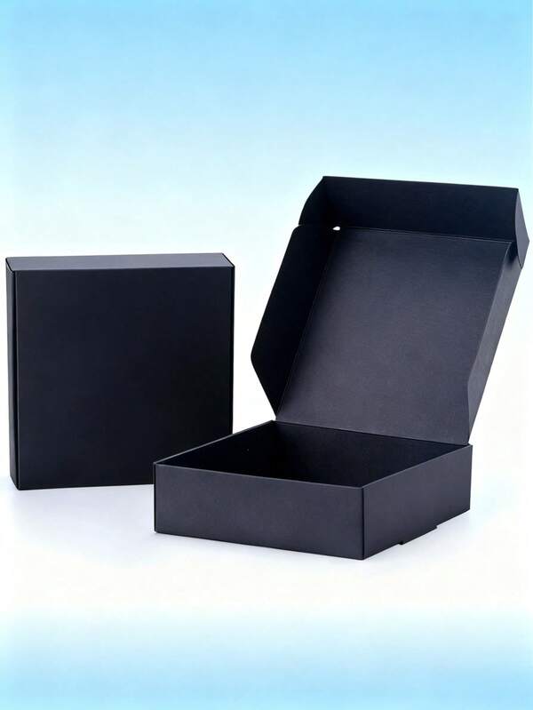 Set Of Black Cardboard Gift Boxes - Sturdy Matte Finish, Organize Small Items / Gift Wrapping / Display For Retailers / Artists / Students, Craft Fairs / Birthday Parties / Back To School, Thanksgiving / Fall, Appreciation Gifts / Friend Surprises, Modern Versatile (Small Cardboard Boxes / Gift Wrapping Supplies / Craft Fair Displays / Retail Packaging / Back To School Organization / Thanksgiving Favors)