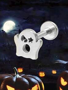 3 Pairs/Set Of Cute Creative Halloween Earrings, Pumpkin Ghost Stainless Steel Anti Allergy - Personalized Fashion Earrings Suitable For Holiday Celebration