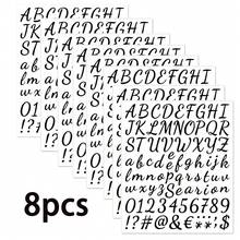 608 Pieces 8 Sheets Letters Stickers Self Adhesive Vinyl Letter Alphabet Number Stickers Mailbox Numbers Sticker, Decals For Classroom Decor, Sign, Door, Business (Black, 1 Inch,2lnch,0.5lnch))There Are Two Kinds Of Packing Quantity You Can Choose Respectively (8 Sheets 1 Set, 4 Sheets 1 Set), You Can Choose According To Your Needs. - Black - View 12
