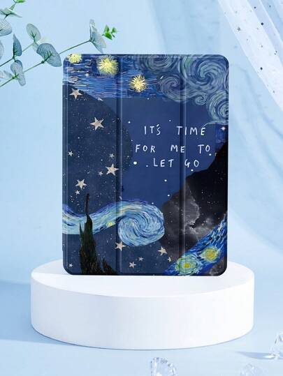 Van Gogh Yıldızlı Gökyüzü Kolaj Desenli Tablet Kılıfı, Ipad 9.7/10.2/10.5/10.9/12.9/Pro 11 (10. Nesil) ile uyumludur, Galaxy Tab S6 Lite 10.4 inç sürümü ile uyumludur, Kindle Paperwhite 12. Nesil 2024, Kindle (11. Nesil) 2022 Kobo Clara Color ile uyumludur, Yumuşak Düşme Koruması, Akıllı Dikey/Otomatik Uyandırma/Uyku Fonksiyonu ile donatılmıştır.