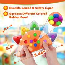 Dinosaur/Hedgehog/Flower Color Sorting Sensory Toys, Christmas Stocking Stuffers Montessori Toys For Toddler Activities Fine Motor Skill Game Travel Essentials Toy Quiet Toy Autism Fidgets For Kid (Colours And Details Are Random) - Multicolor - View 8