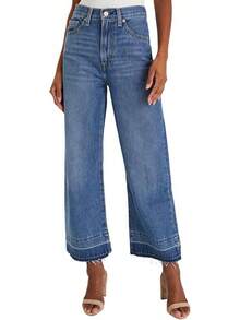 Wide Leg Jeans Straight Leg Jeans Denim Pants Zimbaplatinumhalloween - 短款淺藍色 - 查看 1