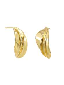 Charm-In 1 Coppia Di Orecchini Alla Moda E Minimalisti In Ottone Placcato Oro 18K, Disegno Creativo, Regalo Per San Valentino, Festa Della Mamma