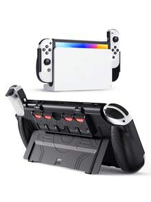 Compatible With Nintendo Switch 2 Protective Case, Gaming Accessories, All-In-One Hard Shell NS2 Console Case, Ergonomic Grip Design, Kickstand Supported, Joycon Controller Cover, Dockable, OLED Game Card Storage Box, Best Gift Compatible With Switch Players - Multicolor - View 10