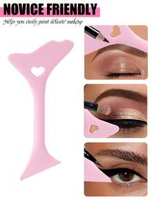 2025新款硅胶眼线眉毛修剪模具，眼线笔辅助工具，可重复使用的多功能眼妆套装，适用于女士眼线笔，眉笔，唇线，高性价比化妆工具，圣诞节，冬季，粉色，毕业典礼，生日，节日，夏季，秋季，秋季Y2K，时尚潮流，女士化妆， - 彩色 - 查看 4
