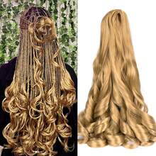 8 包 75 克/包 法式卷发辫子 24 英寸自然预拉伸弹性编织发散波浪钩针编织发 法式卷发合成接发 女士波西米亚风盒状辫子