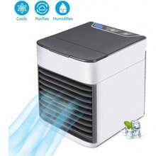 Mini enfriador de aire portátil con pulverizador USB para el hogar, ventilador de aire acondicionado de escritorio, humidificador - Enfriador de aire por pulverización de segunda generación - Ver 2