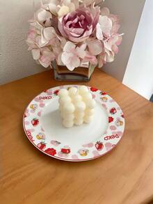 8-Inch Ceramic Plate, Household Tableware, Dish For Food, Cake, Snack, Dessert, Fruit, Salad - Multicolor - View 4