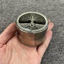 2/2.5英寸金属树形草药研磨器 4层研钵手动研杵研磨器 Bohoi 树形锌合金粉碎机烟草草研磨器香烟雪茄工具吸烟配件礼品 - 彩色 - 查看 8