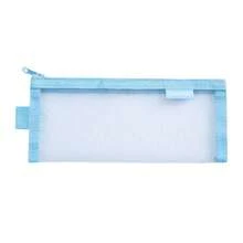 1 buc. Husă transparentă pentru creioane din plasă, geantă de depozitare pentru papetărie pentru examene, husă portabilă minimalistă pentru creioane